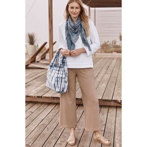 Pure Jill 100% Organically Grown Cotton Wide Leg Pants - Size LT